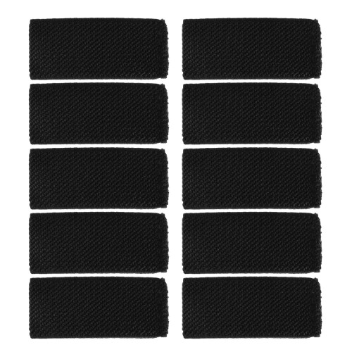 10Pz Fissacinture Nylon Nero Per Uso Esterno, Elastico E Resistente