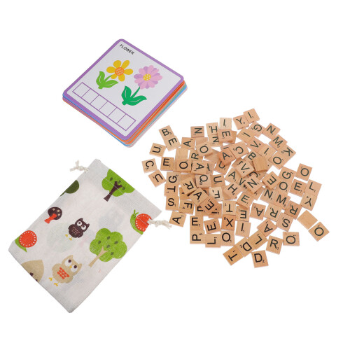 Set Gioco Educativo In Legno Per Parole Inglese E Ortografia