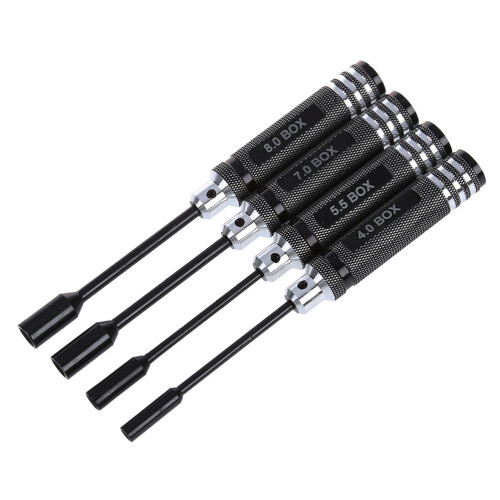 4Pz Kit Cacciavite Rc in Alluminio Nero Per Droni E Modellismo