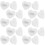 100Pz Blocca Cuore Gomma Bianco Per Brooch E Progetti Creativi 5