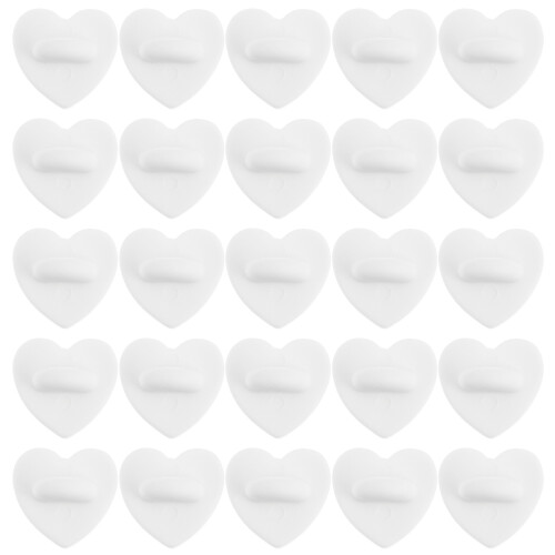 100Pz Blocca Cuore Gomma Bianco Per Brooch E Progetti Creativi 2