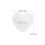 100Pz Blocca Cuore Gomma Bianco Per Brooch E Progetti Creativi 2