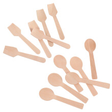 200Pz Cucchiaini Legno Monouso Ecologici Per Dolci E Gelati