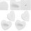 100Pz Blocca Cuore Gomma Bianco Per Brooch E Progetti Creativi 4