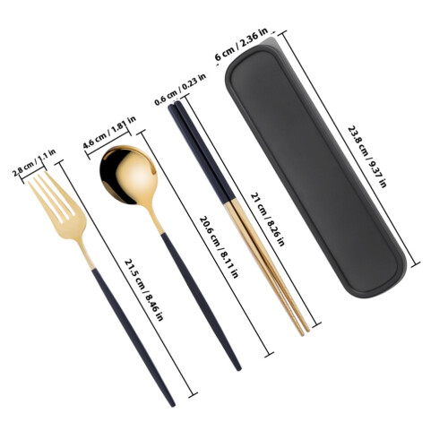 1Set Set Viaggio Nero in Con Custodia Portatile 1