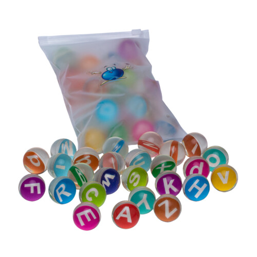 Conjunto De Bola Saltitona Com De Letras, Bola De Borracha