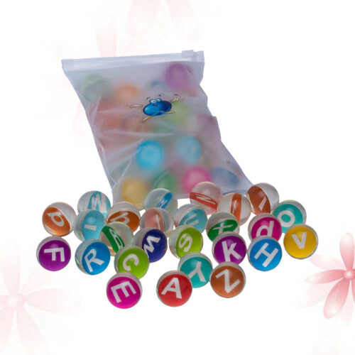 Conjunto De Bola Saltitona Com De Letras, Bola De Borracha 2