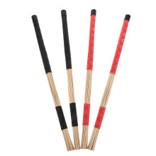 2Paires Baguettes Percussion Pro En Bambou Avec Revêtement En Mousse