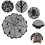 Black Cobweb Tablecloth Reusable Halloween Dining-Black 6 4