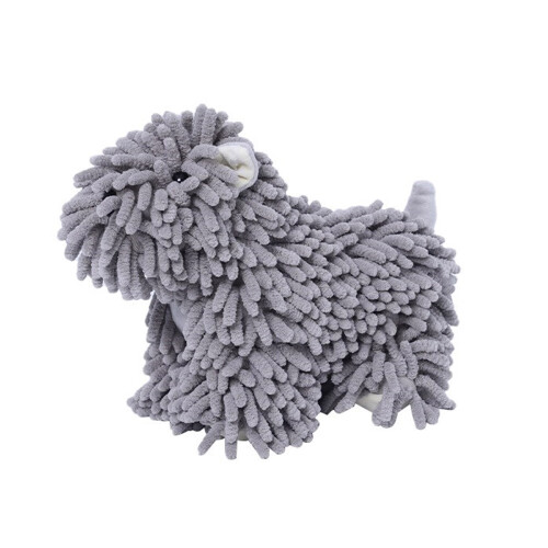 Soft Chenilles Hand Towel Doll Super Absorbent Hanging-grey