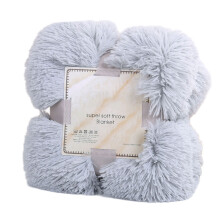 Elegant Fleeces Blanket for Couch Bed-160X200cm Light Grey