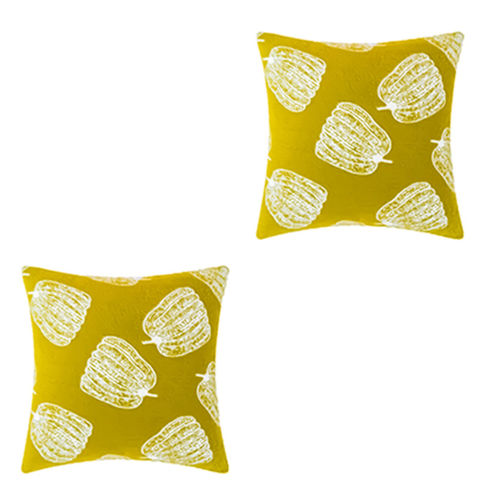 Fall Pumpkin Autumn Pillow Covers 45X45cm Soft Fabric- Green