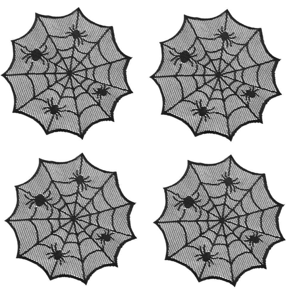 Spiders Webs Circulars Laces Table Pad Cobwebs Table- 4 Black 7627000677082