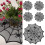 Round Spiders Webs Laces Doily Placemat Home Table-Schwarz 1 2