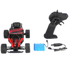 Robuster roter Monstertruck, Hochgeschwindigkeits-Geländerener Offroad-Rennfahrzeug mit umweltfreundlicher Stoßdämpfung, wasserdichtes und