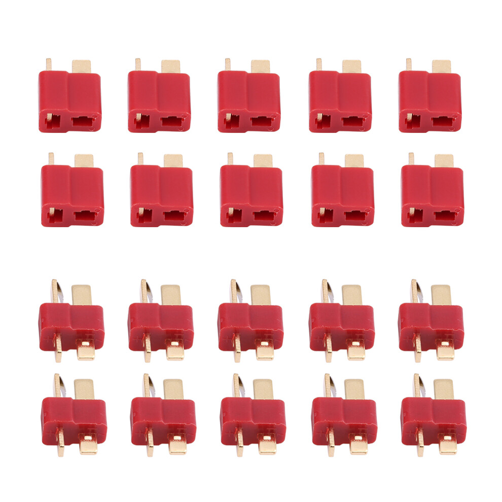 High-Power T-Plug Connectors, Gold Plated Copper Construction Ensures Secure Connection For Rc Hobbyists, Efficient Battery Motor Connection With Wron 9463374458609