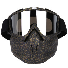 Motorcycle Goggles With Detachable Face Mask, Anti UV Shatterproof Lenses Windproof Dirt Bike MX Riding Tactical Gear For Men Women