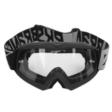Transparent Scratch-Proof Adjustable Motorcycle Goggles for Kids/Teens/Adults, Black Frame 8060