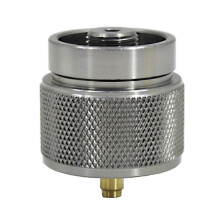 Adaptador de tanque de gas para estufa de camping al aire libre, adaptador de estufa profesional con construcción de cobre y aleación de aluminio