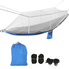 Camping Hammock With Mosquito Net Lightweight Nylon Parachute Hammocks Easy Setup Sturdy Premium Spacious Outdoor Relaxation Tree Friendly Strap For H