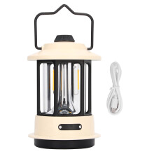 Retro Lantern For Camping, Rechargeable Lantern With Dimmable Brightness Solar Charging Vintage Style Light With Waterproof And Drop Resistant
