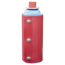 Funda protectora para tanque de gas para accesorios de estufa de camping al aire libre, almohadilla de quemador de cuero PU, cubierta de