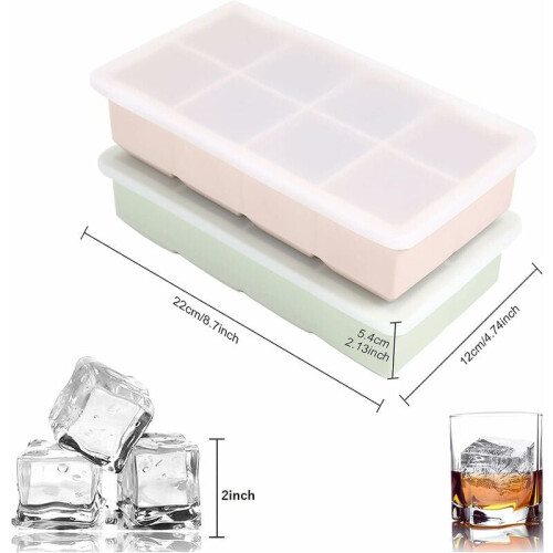 Giant Silicone Ice Cube Trays, Large Ice Cube Molds, Odor Prevention for Freshness, Stackable Design for Space Efficiency 1