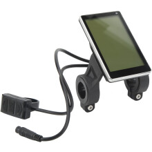 Fietscomputer met lcd-scherm, eenvoudig te installeren en te gebruiken, stevig en slijtvast ABS-materiaal, geschikt voor elektrische fietsen.
