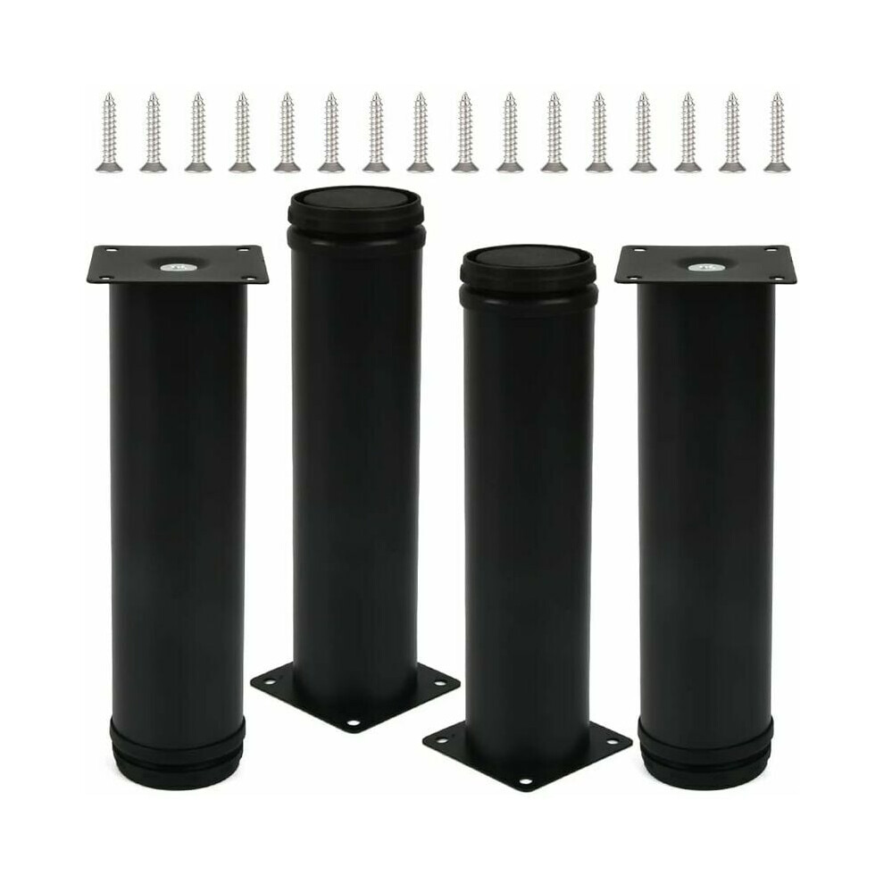 Adjustable Furniture Risers With Abs Base, Wide Application For Furniture Diy Projects, Aluminium Alloy Pipe Legs For Sofas, Desks, Cabinets, And 9405630302523