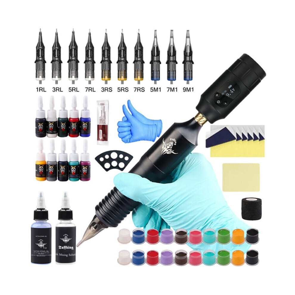 Professional Tattoo Cartridge Needles, Aircraft Aluminum Rotary Pen Design For Extended Ink Flow And Saturation, Compatible With Universal Tattoo