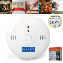 Koolmonoxidemelder op batterijen, koolmonoxidemelder met lcd-display, draagbaar CO-alarm met digitaal scherm en directe waarschuwing.