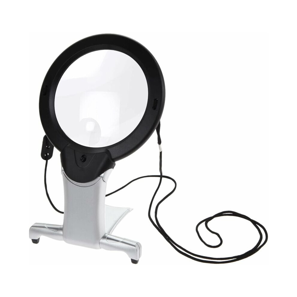 Light Illuminated Magnifier For Jewelry Making, Magnifying Glasses With And Adjustable Cord, Hands Free Magnifier For Sewing Embroidery Cross Stitch,