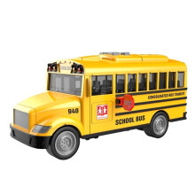 Endloser Spielspaß mit diesem Schulbus-Spielzeug aus Druckguss, robuster Bauweise, Sound- und Lichteffekten sowie beweglichen Türen, interaktives