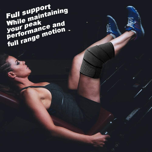 Elastic Compression Bandage, Breathable Fabric Support Brace For Full Coverage And Comfort 2