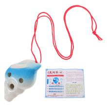 Ocarina de cerâmica formato de concha com 6 furos para iniciantes