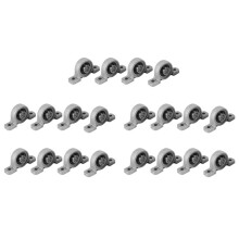 20 Piezas KP08 Cojinete de Bolas Montado en Bloque de Almohada (Diámetro 8 mm de Diámetro) Cojinete de Bloque de Almohada de Aleación de Zinc