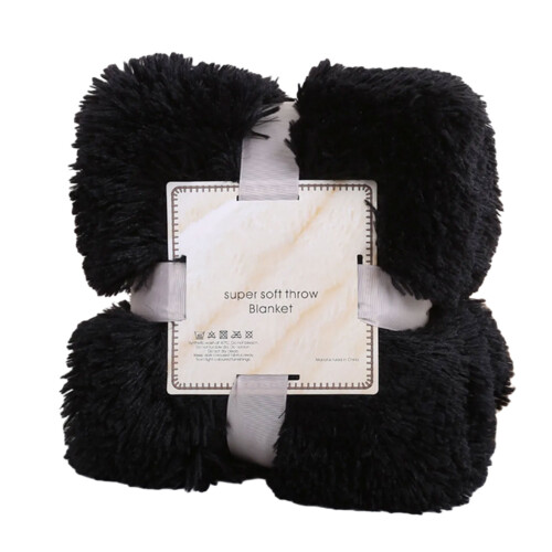 Softness Bed Blanket,Sofa Cover,Comfort Sofa-160X200cm Black