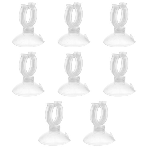 24 Pçs Braçadeira Plástica Ventosa Transparente para 2