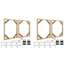 4 Set DIY Massief Houten Canvas Framekit, 16X20 Inch Canvas Frame Brancardstangen Hout voor Olieverfschilderijen, Prenten en Posters