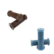 1Par Grip De Borracha Marrom Com Textura Antiderrapante Para Bike