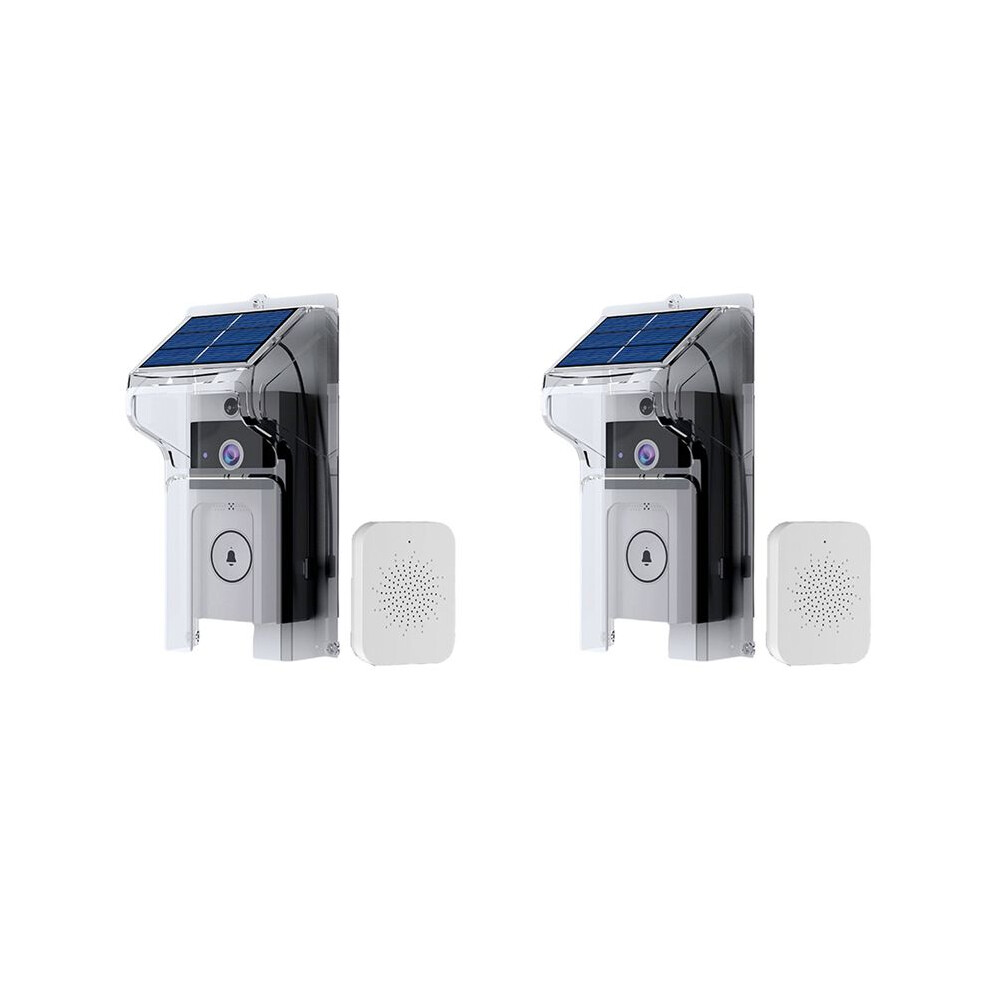 2X Wifivisual Doorbell Camera Wireless Solar Charging Waterproof Night Vision Hd Doorbell Two-Way Intercom Voice 6033990928638