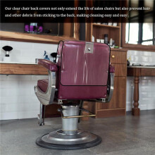 10 Pack Salon Chair Cover Protectors,Clear Square Hairdressing Chair Back Covers for Fits Most Standard Chairs