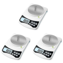 3X Bilancia da Laboratorio Digitale, Precisione nel Grammi 1000G 0,01GA, Bilancia Elettronica Multifunzione Ad Alta Precisione con Peso 100G