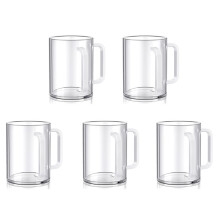 5X Hand Washing Cup with Dual Handles Acrylic Washing Cup for Netilat YadayimNegel Vasser Wash Cup Handles White