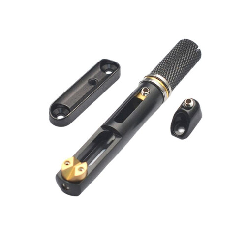 2X Sadel Headless Elgitarr Bridge Bakstycke med Skiftnyckel för Headless Elgitarr Svart 1