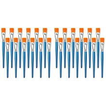 Flat Paint Brushes for Acrylic Painting,24Pcs Large Synthetic Paint Brushes Bulk with Wooden Handle for Acrylic,Crafts