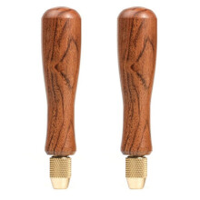 2X Alça de Arquivo de Madeira Alças de Madeira com Mandril de Pinça de Latão para Arquivos Pequenos Acessórios DIY