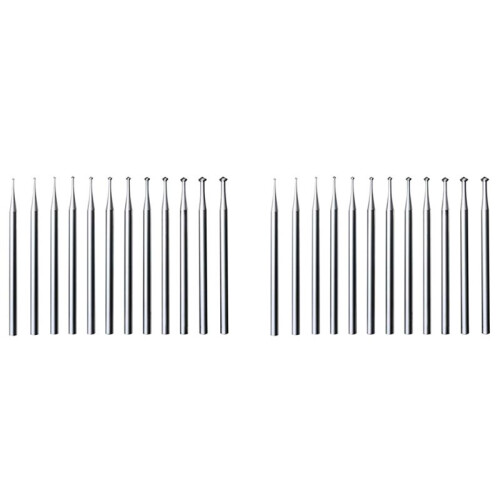 24 Peças 90º Hart Burr - Haste de 3/32 Polegadas 90 Graus Heart Burs Joias Engarving Bits Conjunto de Rebarbas Lapidárias