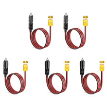 5X Lighter Charging Cable XT90 Female Connector to Car Cig Lighter Male Plug for Solar Generator Power Station 14AWG 12V
