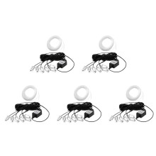 5X 6 In 1 RGB LED Atmosphere Billjus Interiör Ambient Light Fiberoptiska Strips Light By App Control DIY Music 8M Fiber